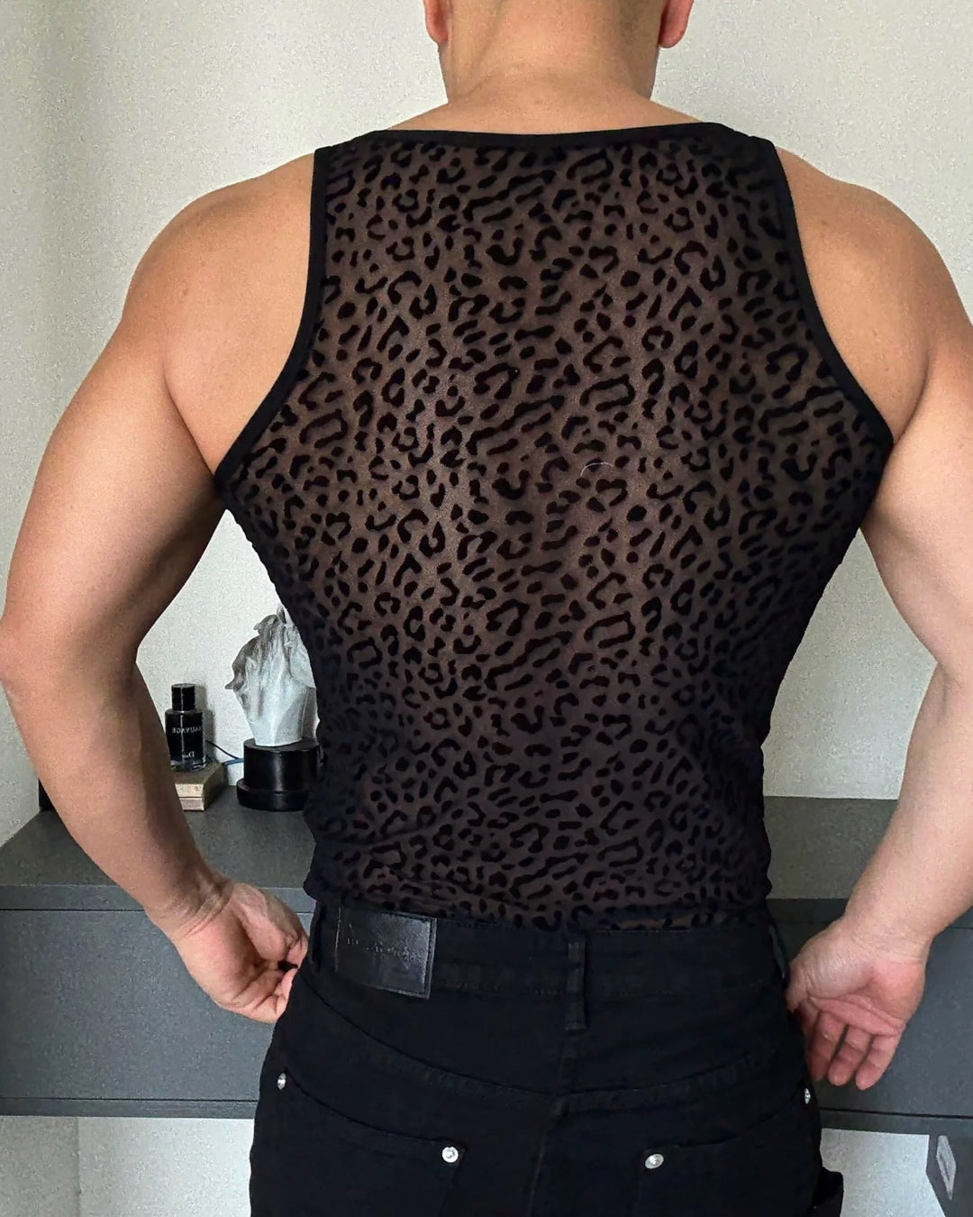 Leopard See-Through Tank Top