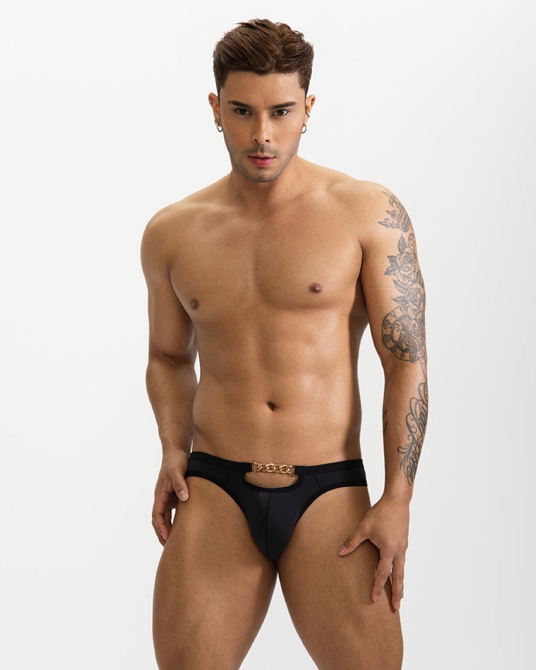 Men’s Gold Chained Designer Briefs Pack