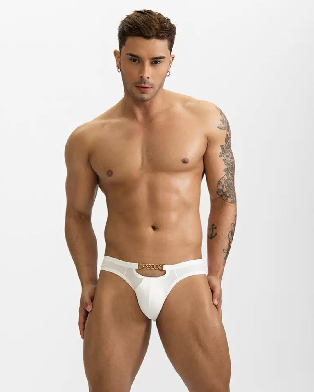 Men’s Gold Chained Designer Briefs Pack