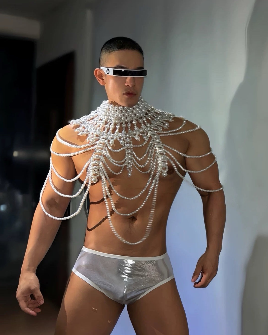 Gogo Men Pearl Costume