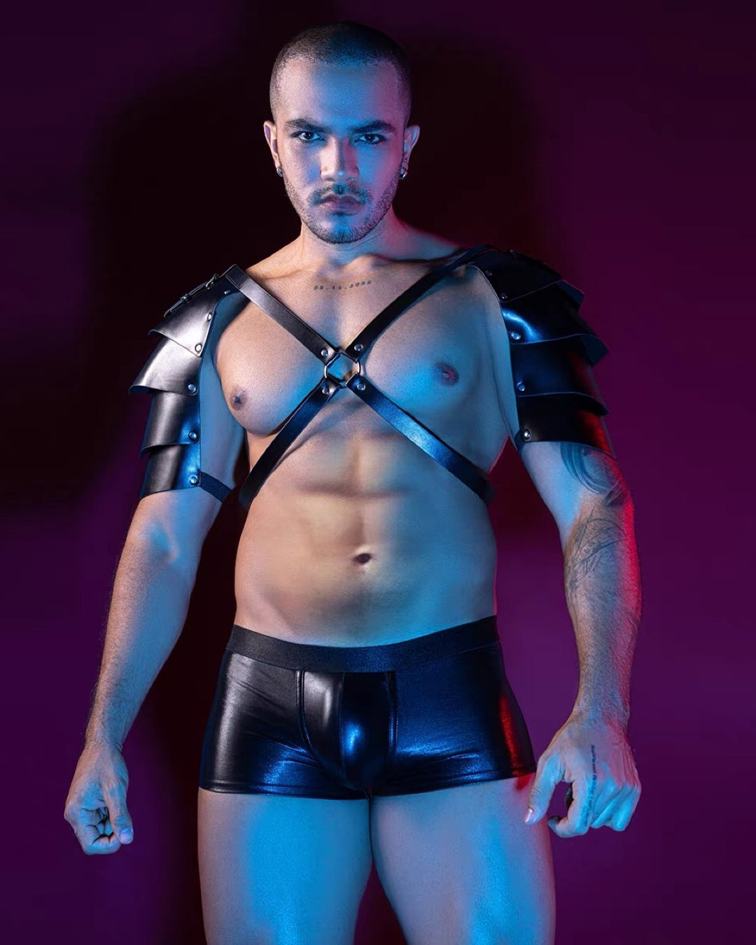 Uniform Tempting Armor Warrior Leather Harness & Boxer Pack